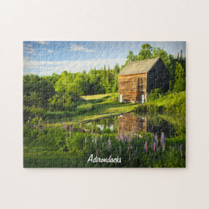 Vintage Barn Vår Adirondacks, NV Foto Pussel
