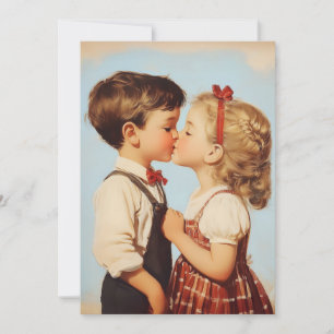 Vintage Barnbarn, raring Kiss Inbjudningar