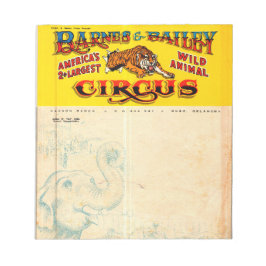 Vintage Barnes & Bailey Circus Anteckningsblock