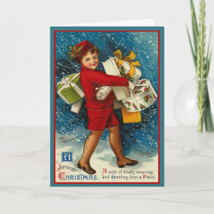 Vintage Barnjulkort Helgkort