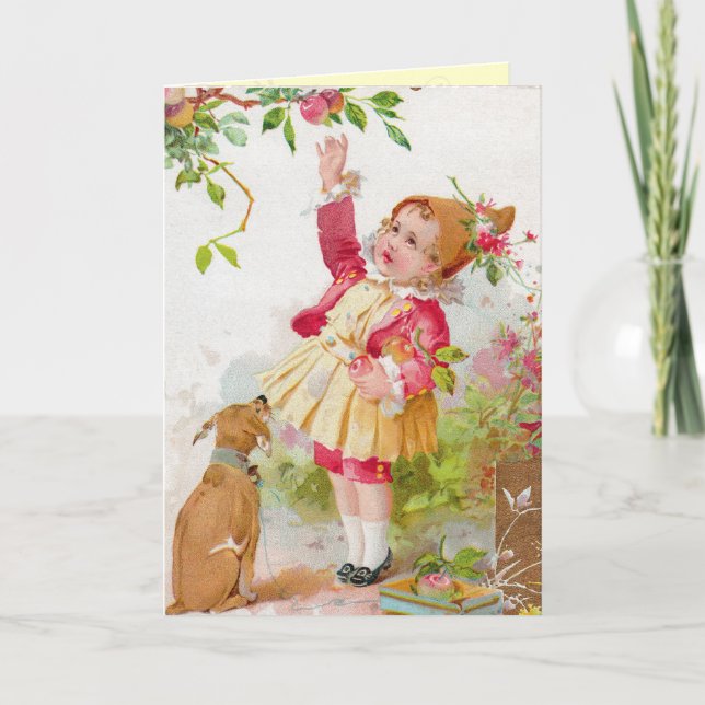 Vintage Barns födelsedagskort Kort (Framsida)