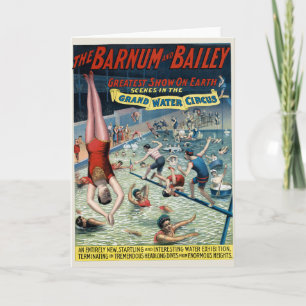 Vintage Barnum & Bailey Circus Poster Kort