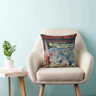 Vintage Barnum & Bailey Circus Poster Kudde