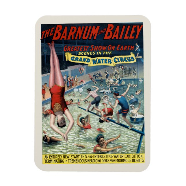 Vintage Barnum & Bailey Circus Poster Magnet (Vertikal)
