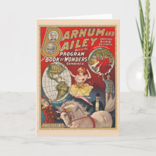 Vintage Barnum och Bailey-programtäckning Kort