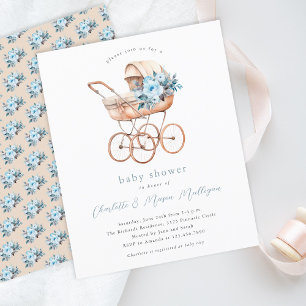 Vintage barnvagn Neutrala Par Babyshower