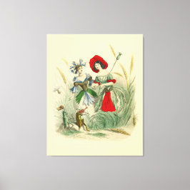 Vintage barnvattenfärgstryck av blommor canvastryck