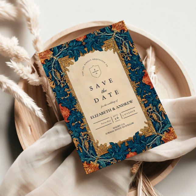 Vintage Barock Bröllopsblomma Spara Datumet (Skapare uppladdad)