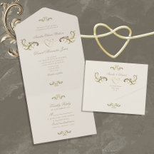 Vintage Barock Guld Bröllop