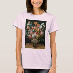 Vintage Barock Stilleben Blommor i en Vas T-shirt
