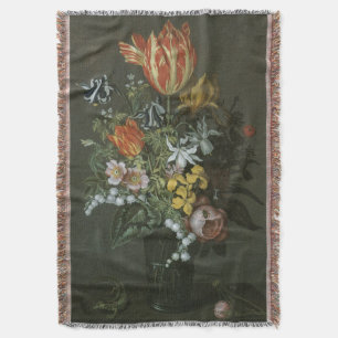 Vintage Barock, Stilleben Blommor i Vas Filt
