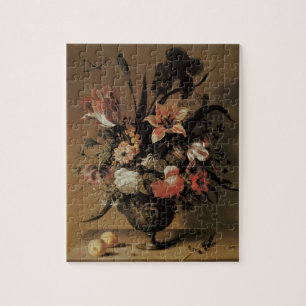 Vintage Barock, Stilleben Blommor i Vas Pussel