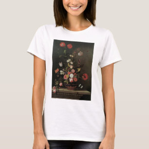 Vintage Barock Stilleben Blommor i Vas T-shirt