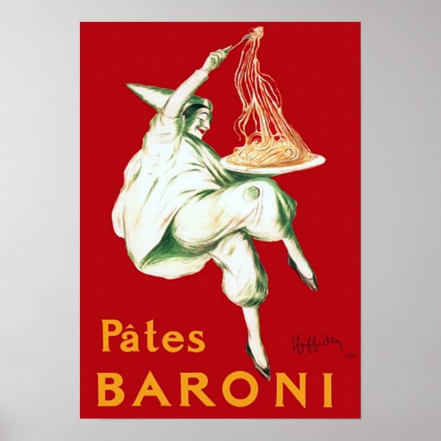 Vintage Baroni Pasta Advertisement Poster (Framsidan)