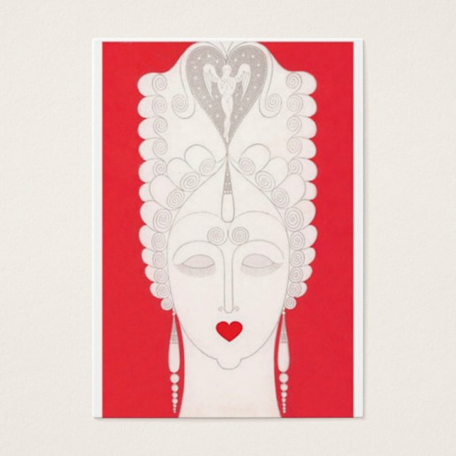 Vintage Baroque Ansikte Visitkort (Framsidan)