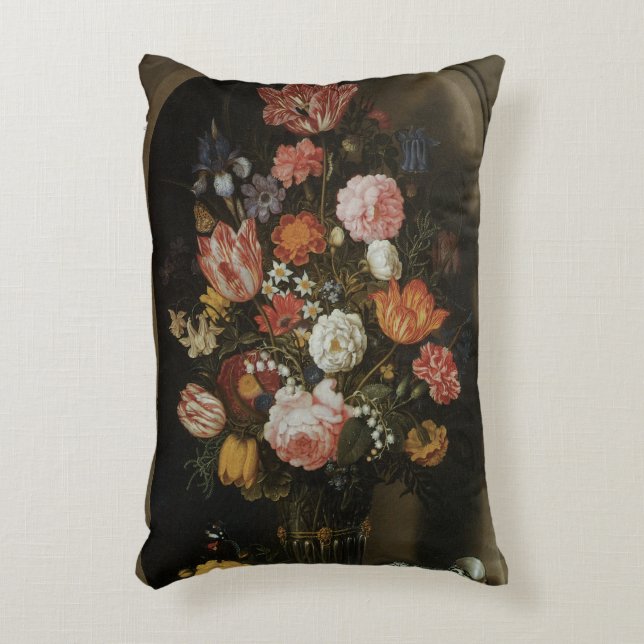Vintage Baroque, Flower Biet av Bosschaert, äldre Prydnadskudde (Framsidan(Vertikal))