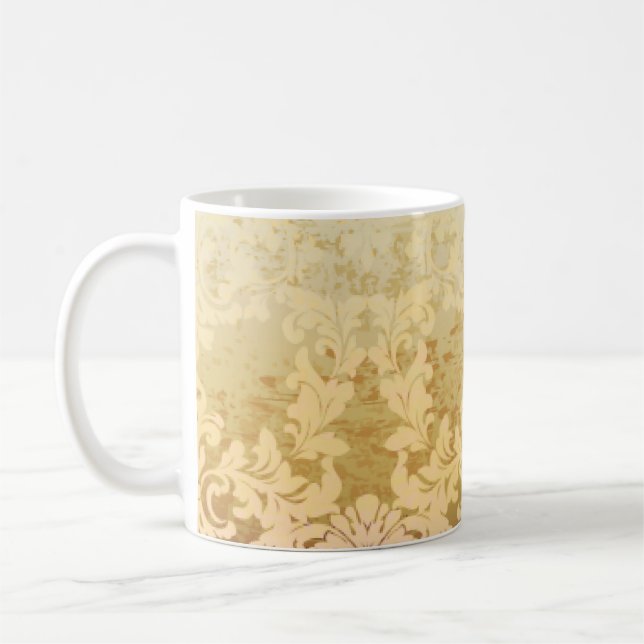 Vintage baroque mönster, prydnadslyx. kaffemugg (Vänster)