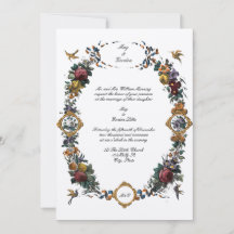 Vintage Baroque Rococo Blommigt Cartouche