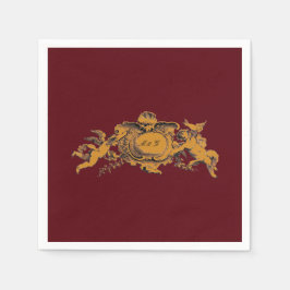 Vintage Baroque Rococo Border with Hearts Pappersservett