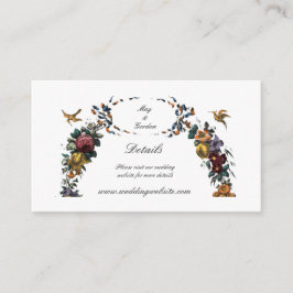 Vintage Baroque Rococo Floral Cartouche Tilläggskort