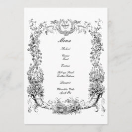 Vintage Baroque Rococo Gräns med Hearts Meny