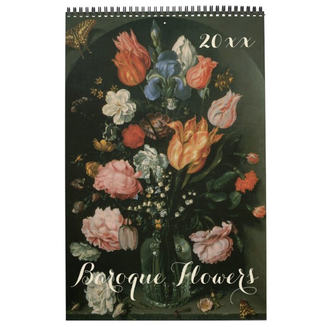Vintage Baroque still Life Flowers Art Paintings Kalender (Omslag)
