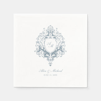 Vintage Baroque Vapensköld | Chic Bröllop Pappersservett