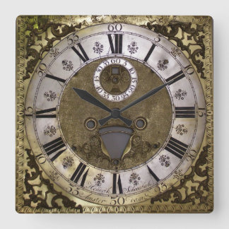Vintage Barouque Antique Replica Clock Fyrkantig Klocka