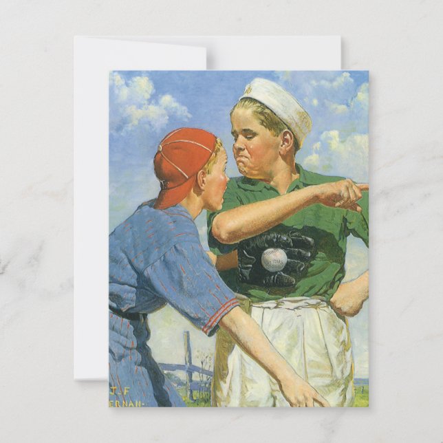 Vintage Baseball, Barn, Boys spelar idrott (Framsida)