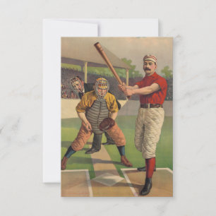 Vintage Baseball, batteri upp-sportkort Kort