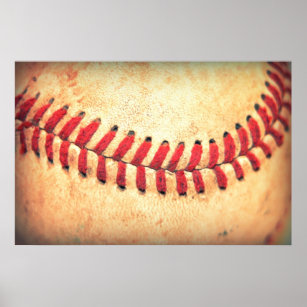 Vintage baseball boll poster