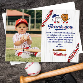 Vintage Baseball Boy Birthday Photo - tackkort Tack Kort