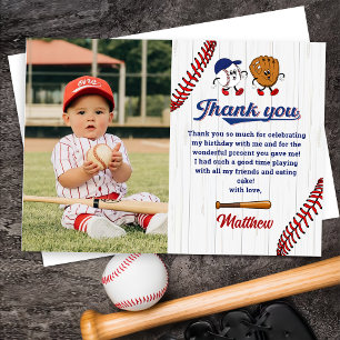 Vintage Baseball Boy Birthday Photo - tackkort Tack Kort
