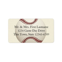 Vintage Baseball Bröllop Adressetikett