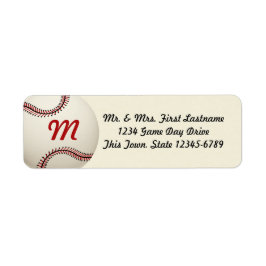 Vintage Baseball Bröllop Returadress Etikett