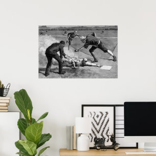 Vintage Baseball by Thure De Thulstrup, 1885 Poster