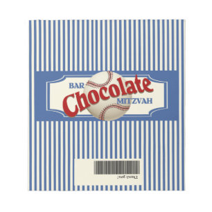 Vintage Baseball Chocolate Pub Wrapper Anteckningsblock