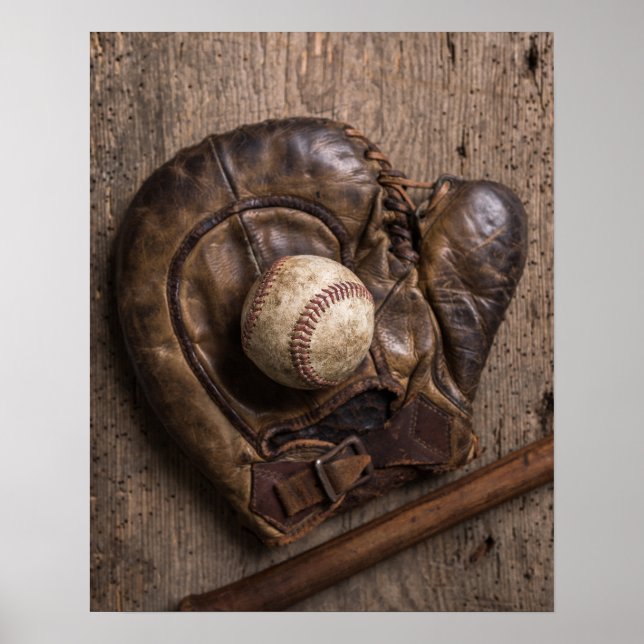 Vintage Baseball Equipment Poster (Framsidan)