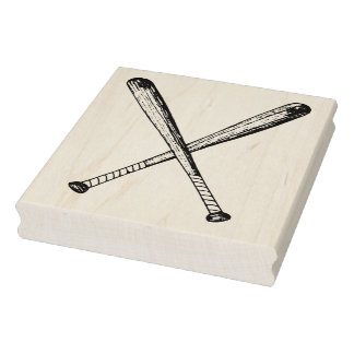Vintage Baseball Fladdermus Art Frimärke Stämpel