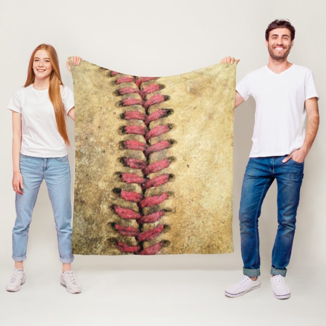 Vintage Baseball Fleecefilt (På plats)