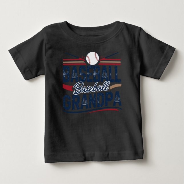 Vintage Baseball Grandpa T Shirt (Framsida)
