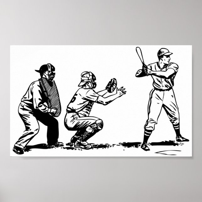Vintage Baseball Graphic Poster (Framsidan)