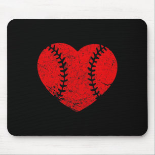 Vintage Baseball Heart Valentindagen Boys Girls Musmatta