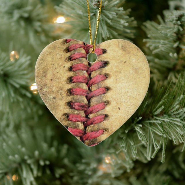 Vintage Baseball Julgransprydnad Keramik (Träd)
