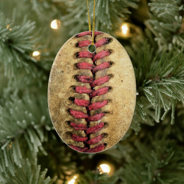 Vintage Baseball Julgransprydnad Keramik (Träd)