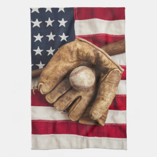 Vintage Baseball Kökshandduk