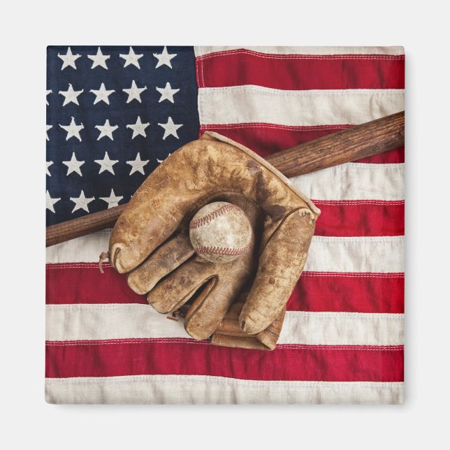 Vintage Baseball Magnet (Framsidan)