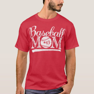 Vintage Baseball Mamma 43 Favorite Player Biggest  T Shirt