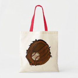 Vintage Baseball och Glo Canvas Tote Bag Tygkasse
