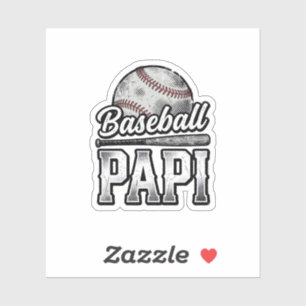 Vintage Baseball Papi Distressed Dad Tröja Design_ Klistermärken